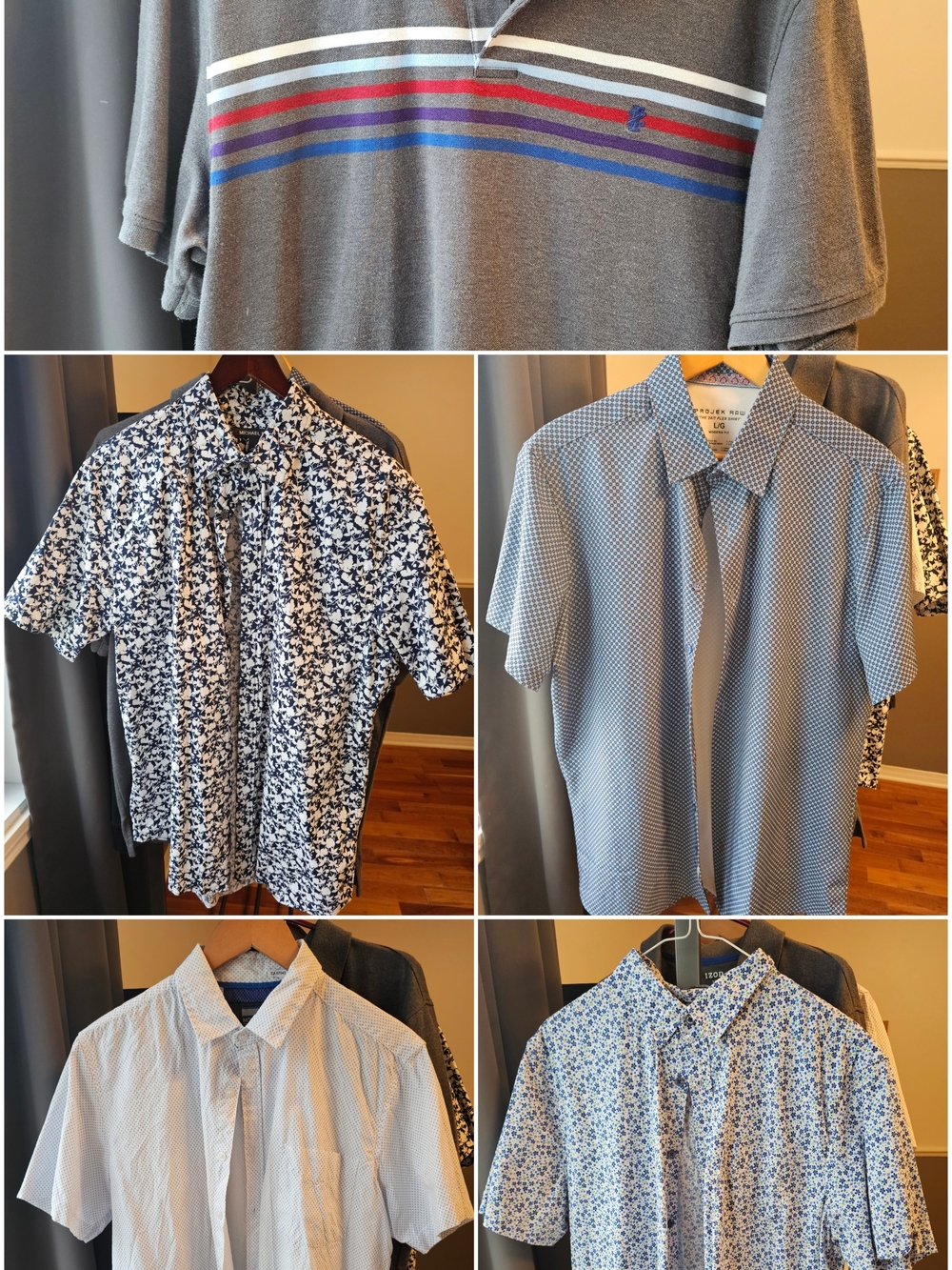 5 X Men's Shirts - Short Sleeves - Michael KORS,Ben Sherman, IZOD